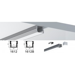  1612 Surface Mounted LED Aluminum Profile for Flexible LED Tape Lights